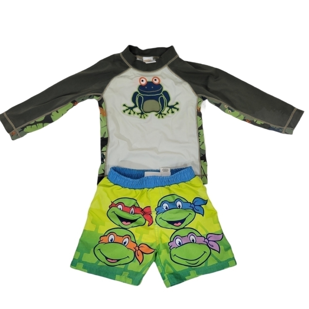 Ninja Turtles & Frog Boys Swimsuit Set 18 mo-2T